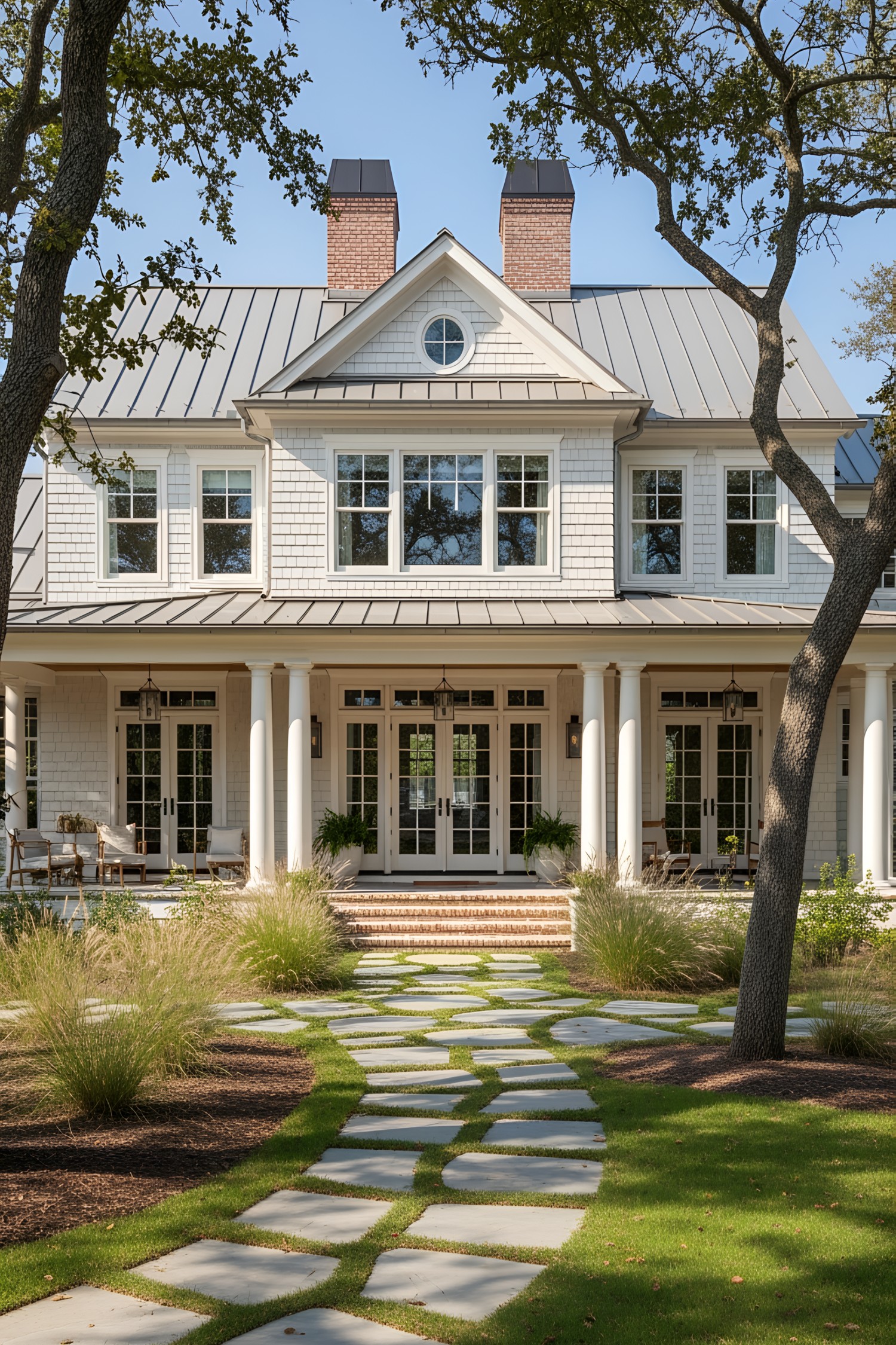 Inviting coastal house with a charming porch