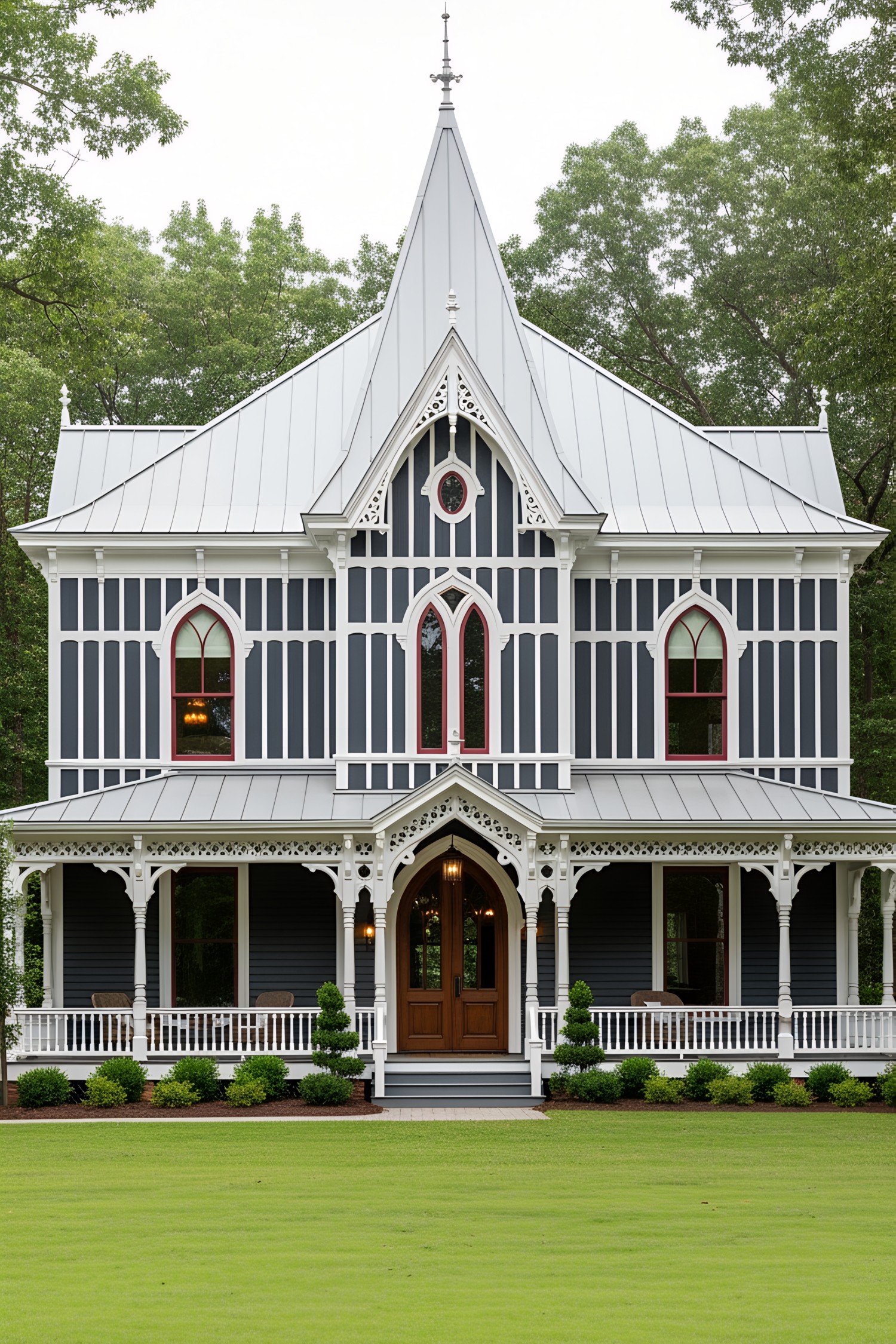Victorian-style house with ornate trim