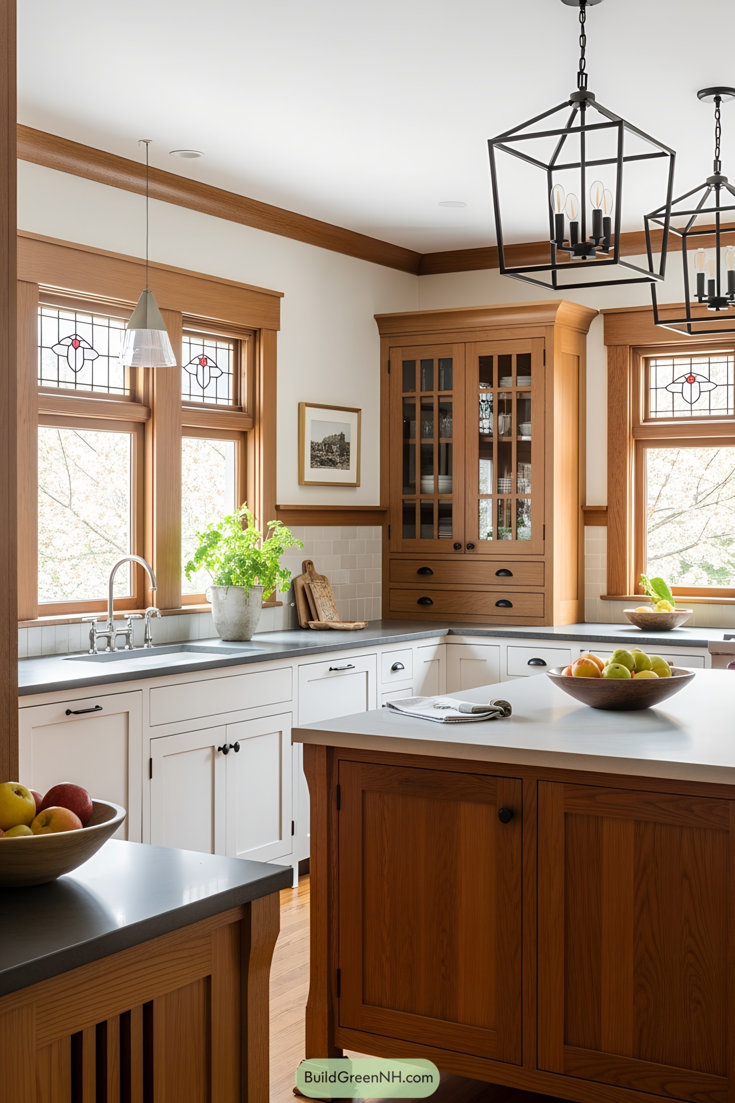 Cozy craftsman kitchen with wood accents and modern touches