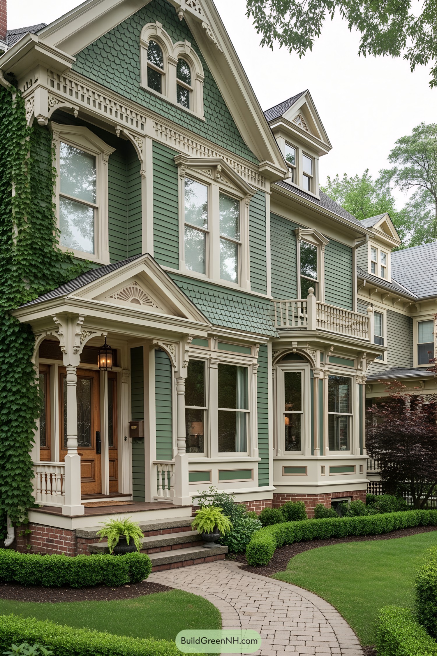 22 Charming Green Victorian Houses