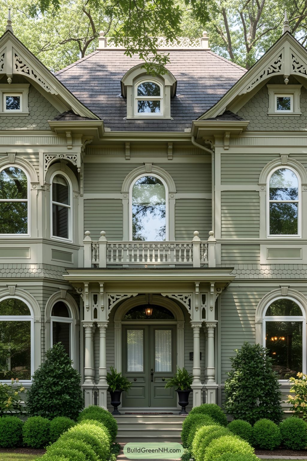 22 Charming Green Victorian Houses