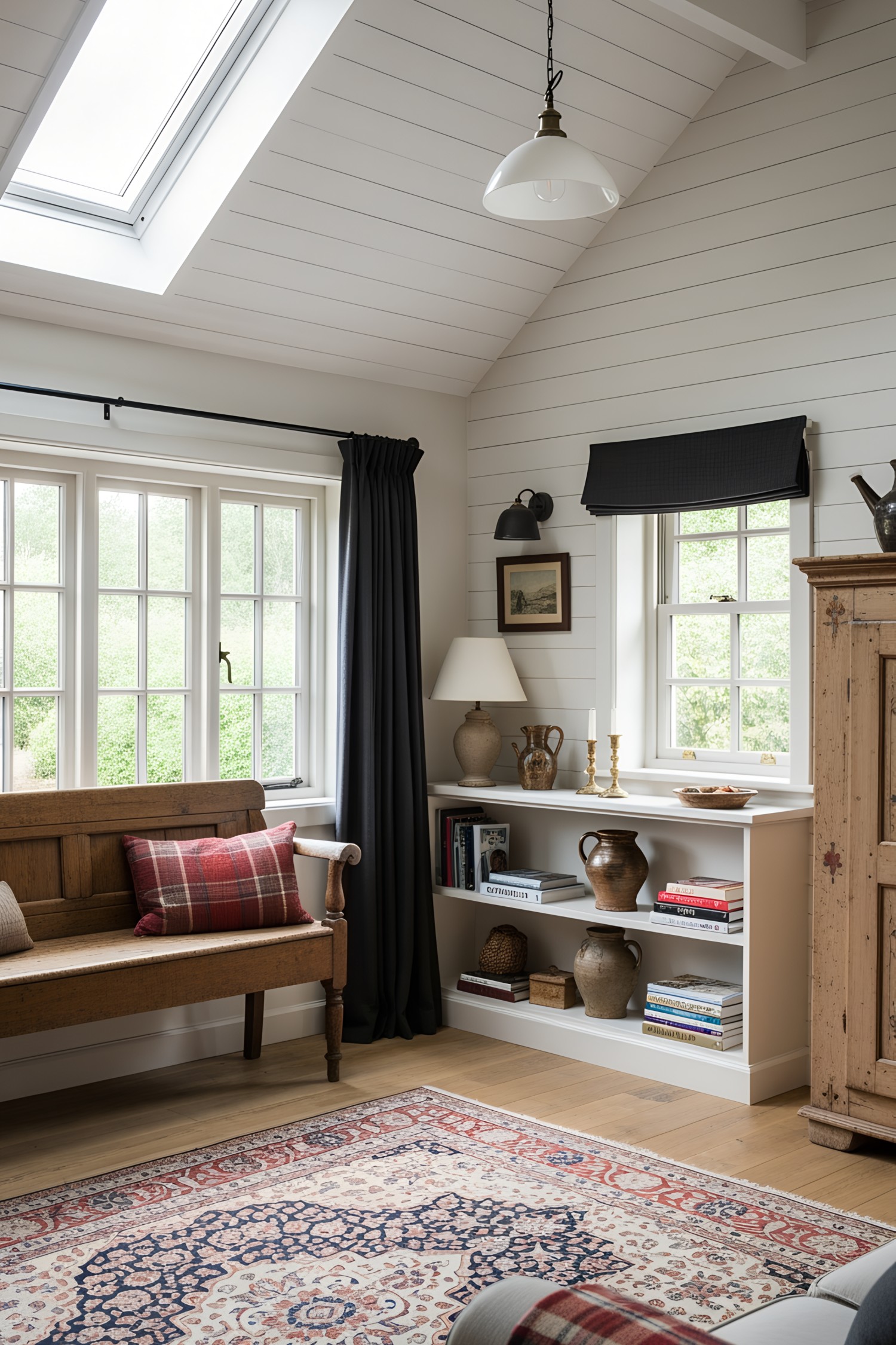 Warm Scottish cottage interior with vintage charm