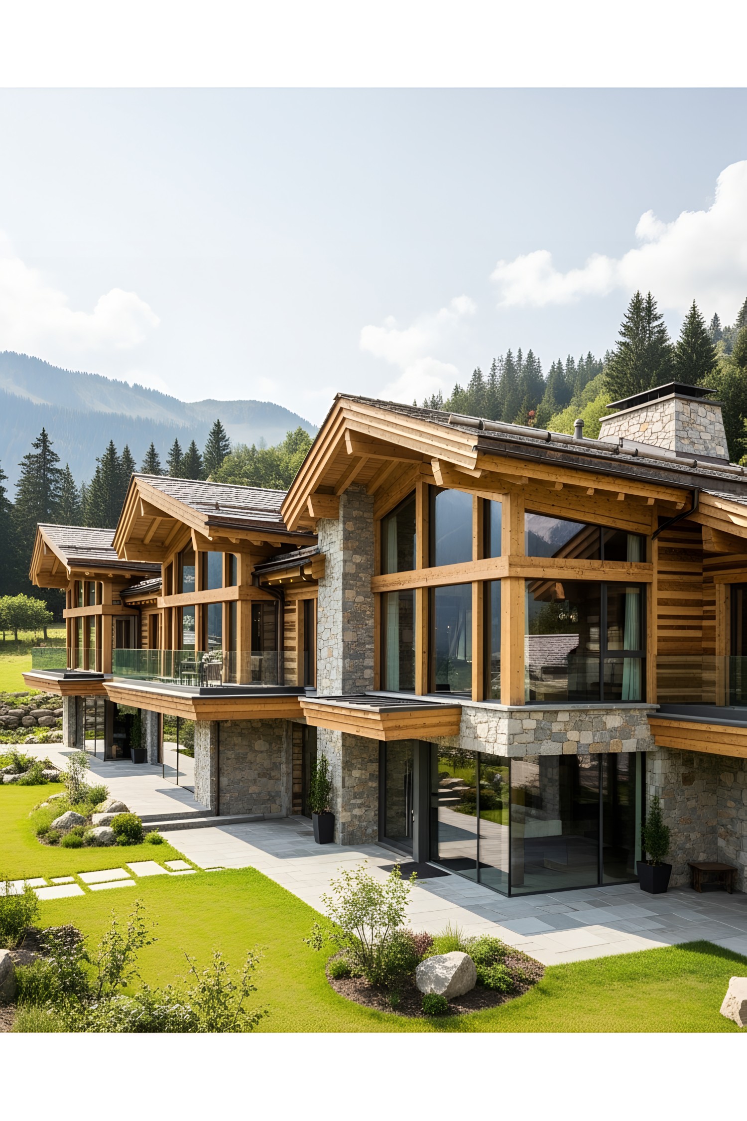 Luxurious chalet with stone and timber design