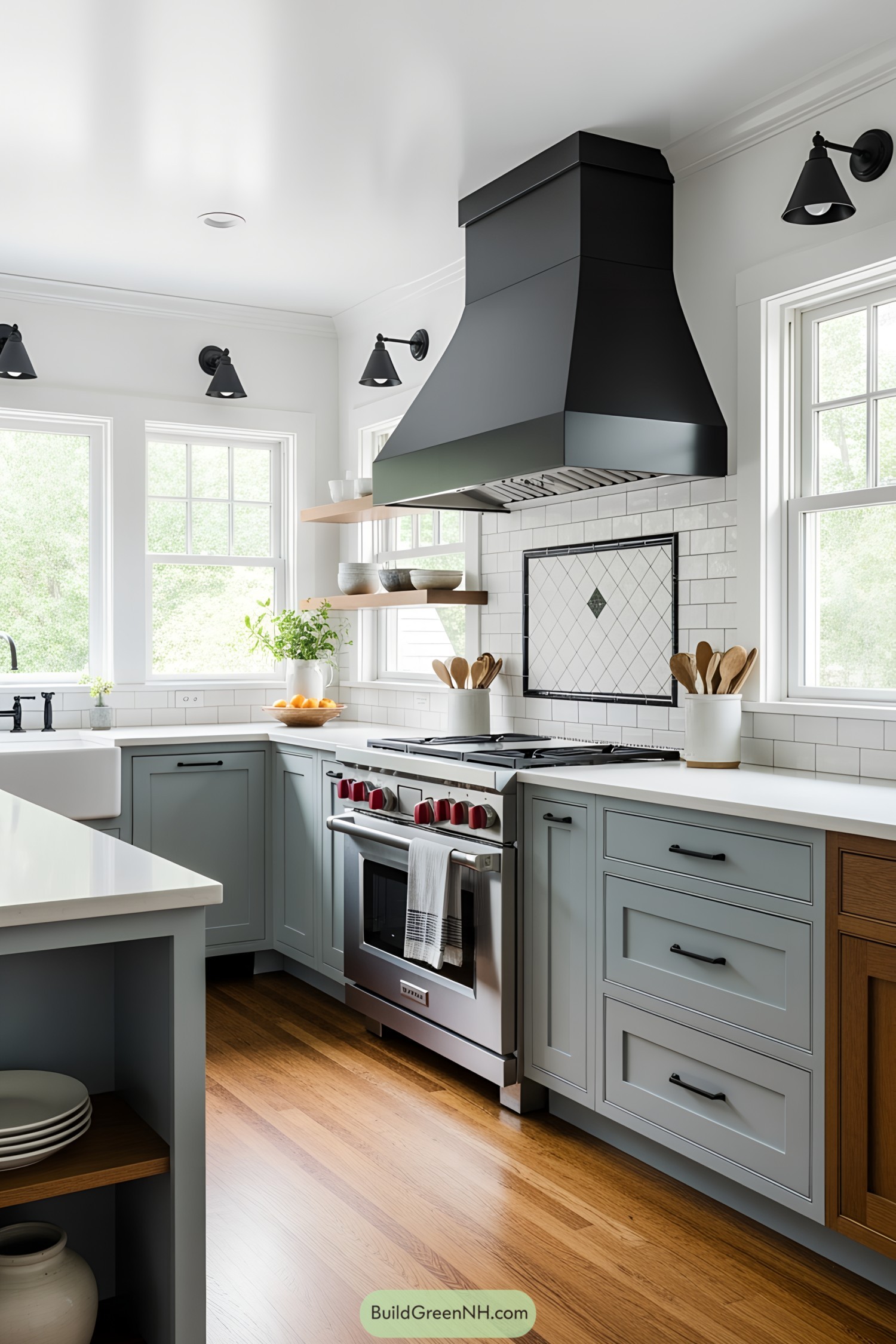 Sleek craftsman kitchen with modern accents