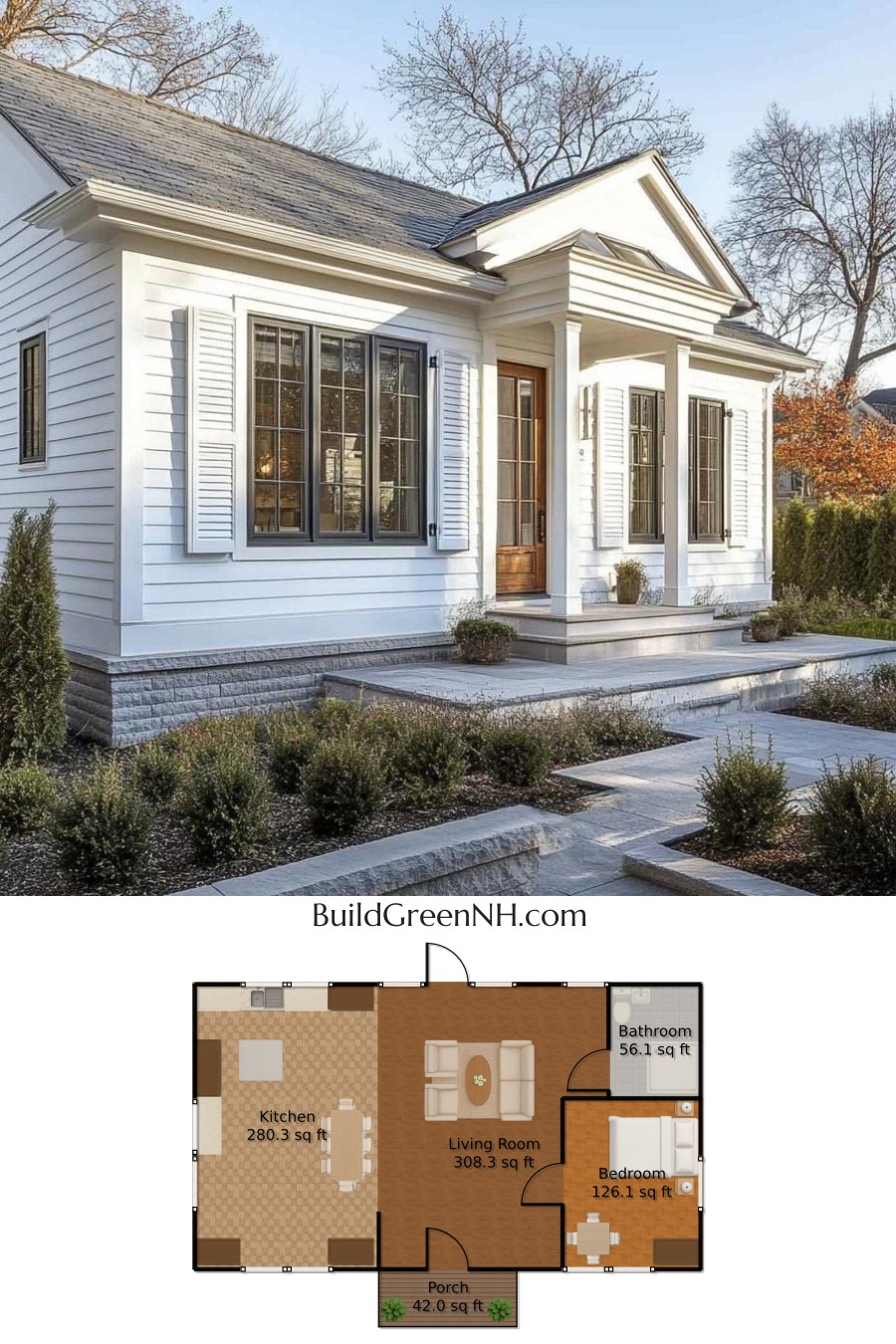 Charming One Story Abode: One Story House Plans