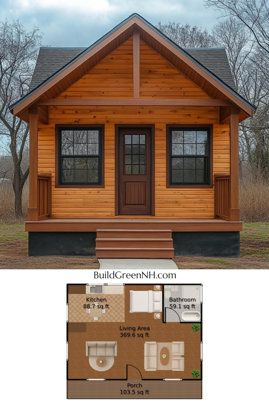 Tiny Timber Sanctuary Floor Plan