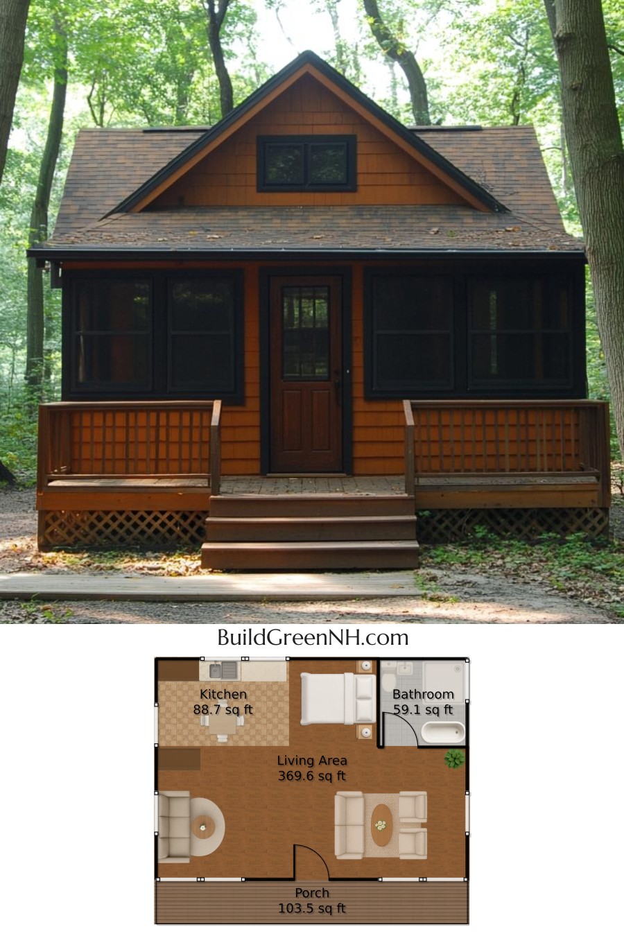Little Corner of Timber Bliss: Small Cabin Floor Plans