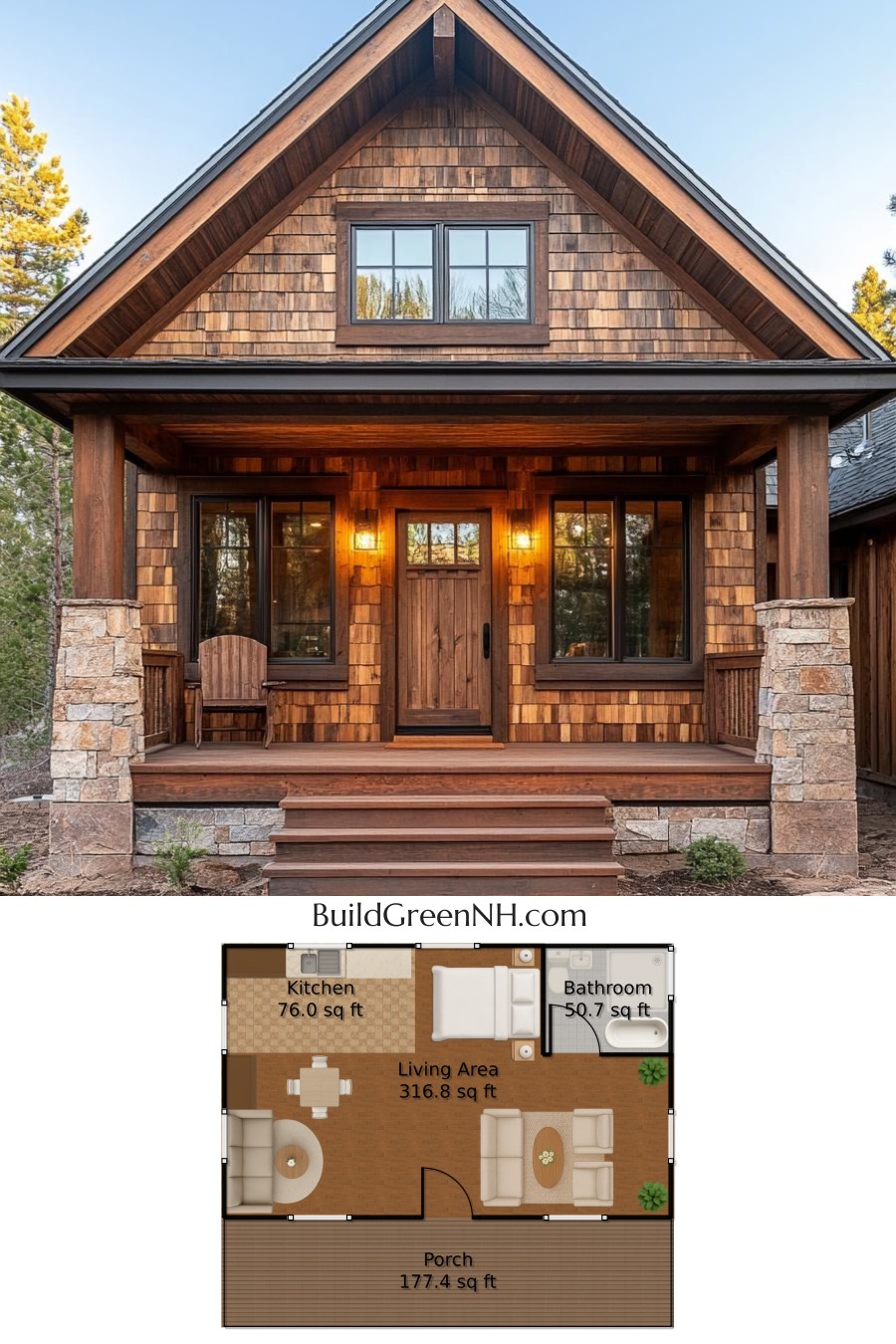 Charming Cabin with a Cozy Vibe: Small Cabin Floor Plans