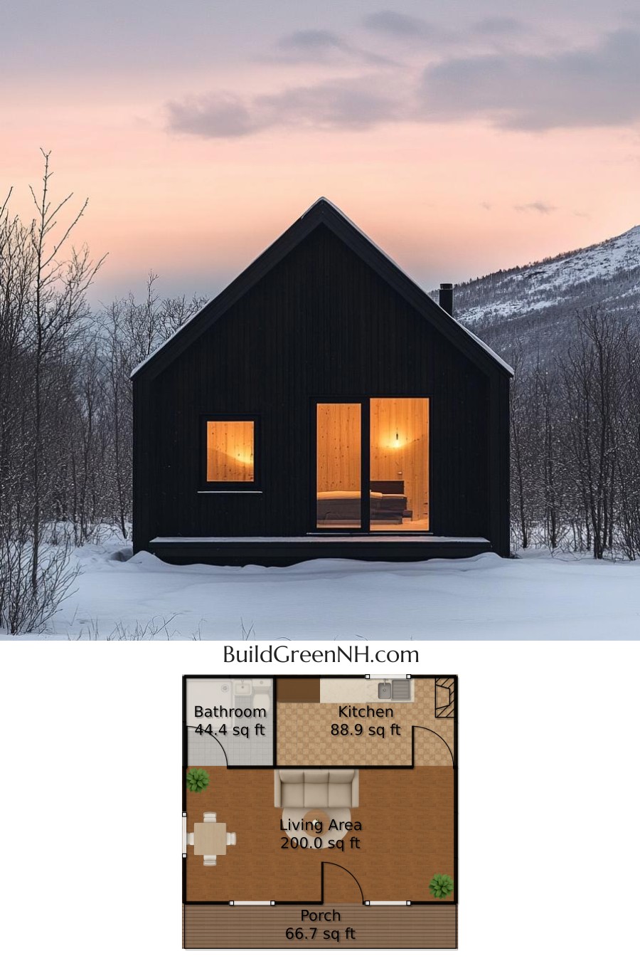 A Snowy Solitude Retreat Floor Plan