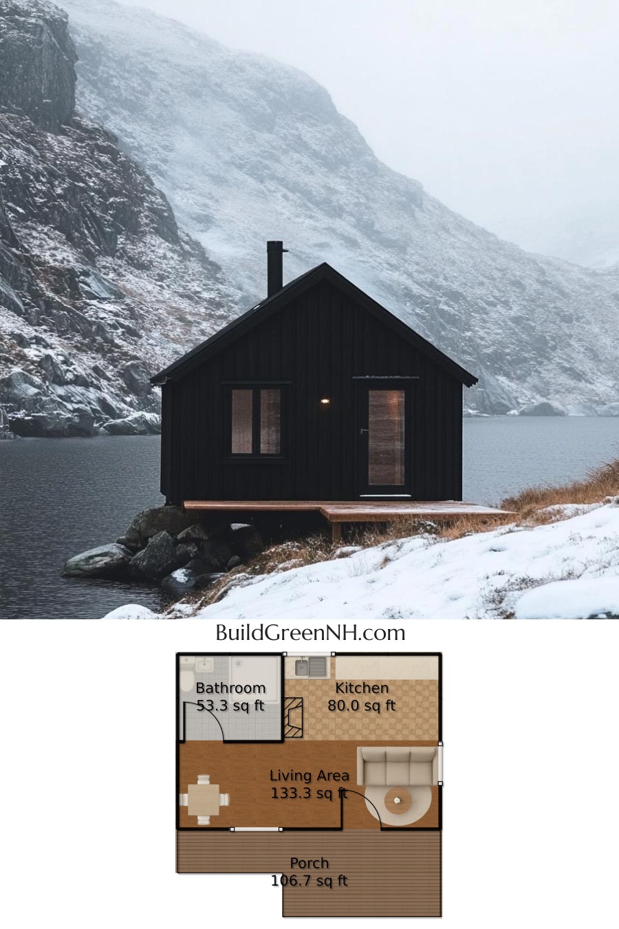 Tiny House with a Big Chill Factor: Small Cabin Floor Plans