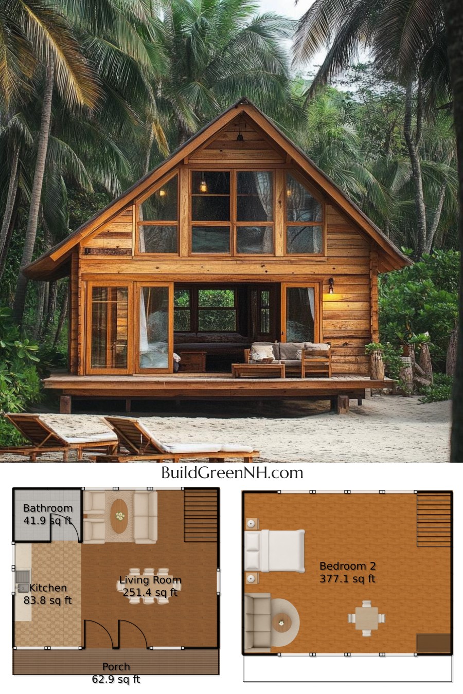 Beachside Bungalow Bliss: Small Cabin Floor Plans