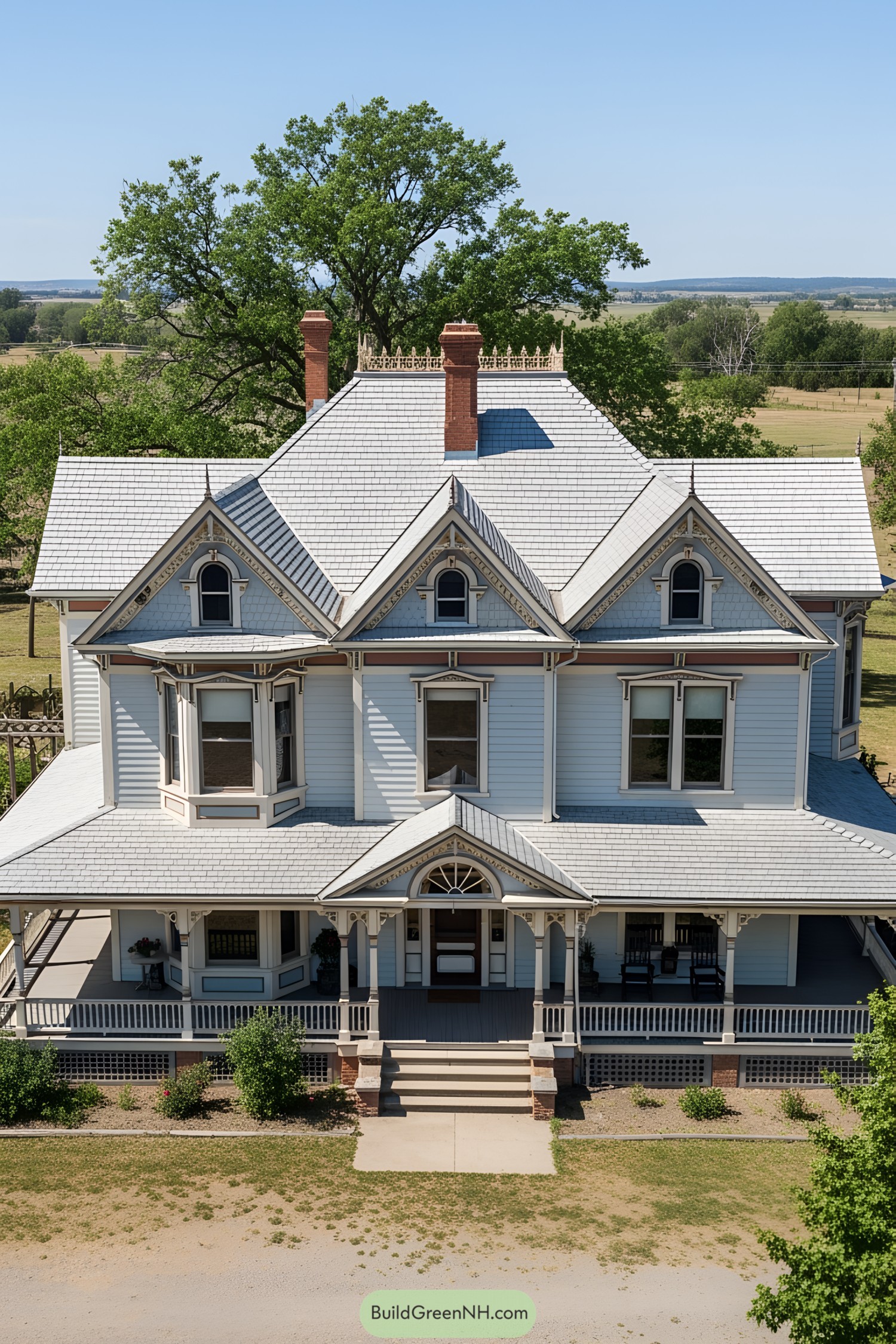 Classic Victorian farmhouse with ornate details
