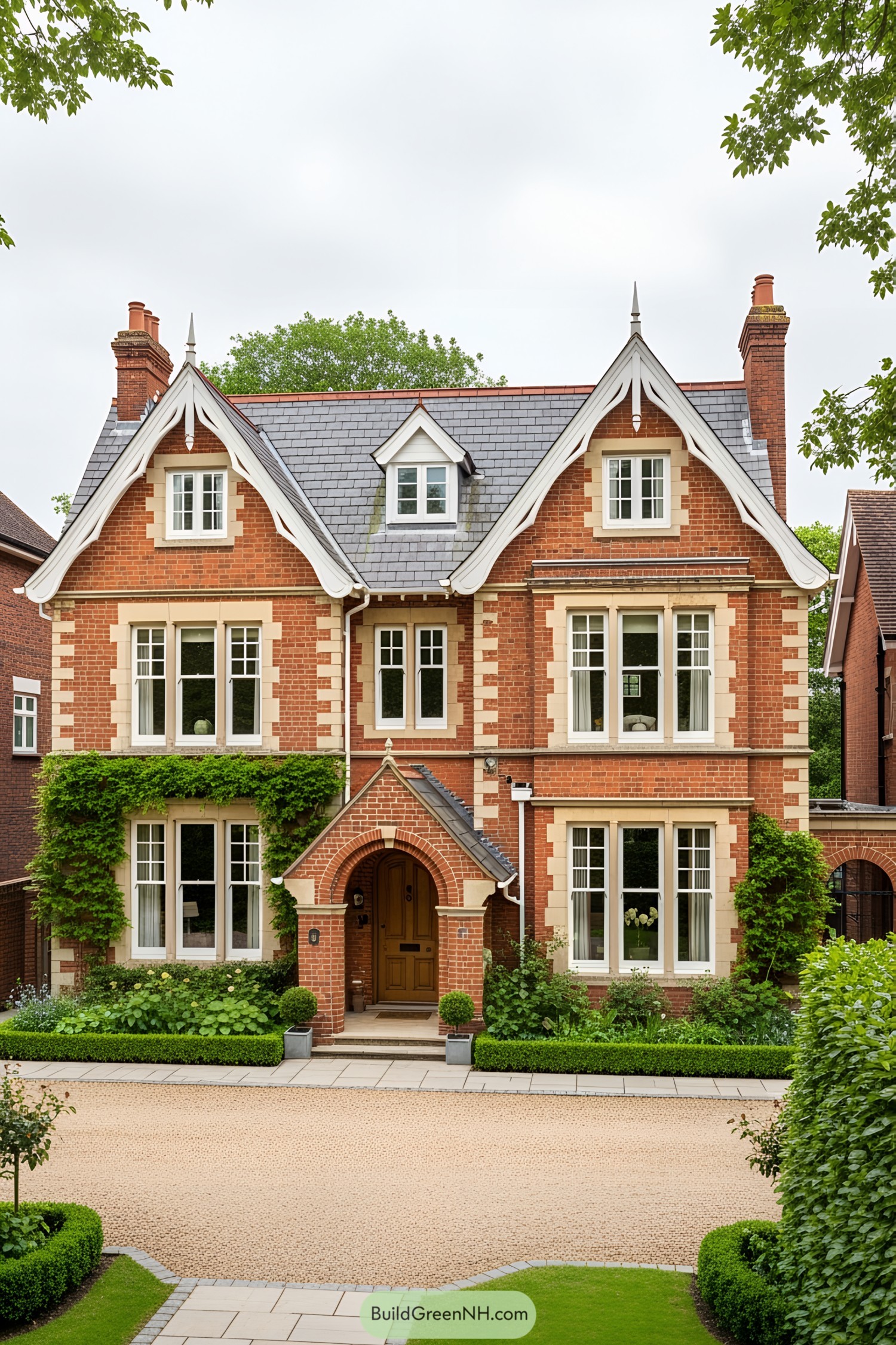 Charming Victorian villa with ivy-clad facade