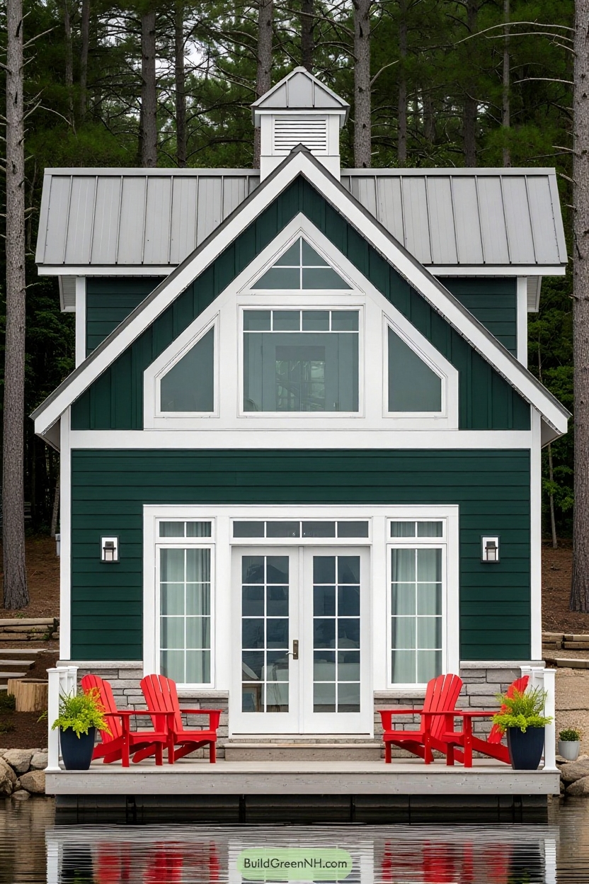 change house color to dark green
