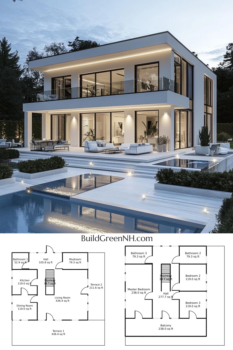 Luxury Minimalist Mansion: Modern House Floor Plans