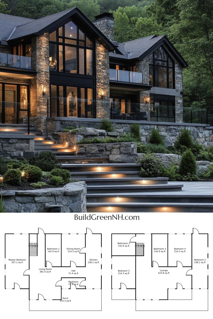 Rustic Luxury Retreat: Modern Mansion Floor Plans