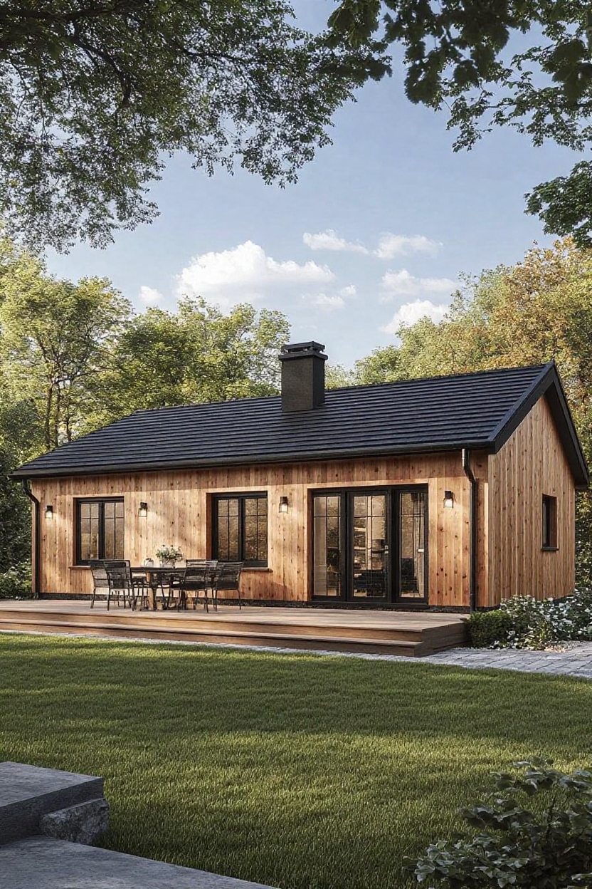 change house siding to natural oak wood