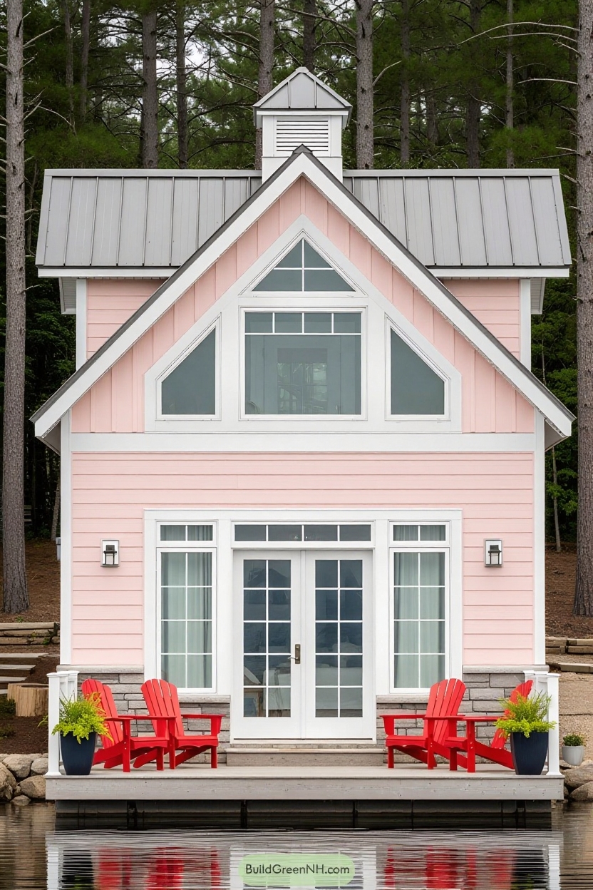 change house color to pale pink