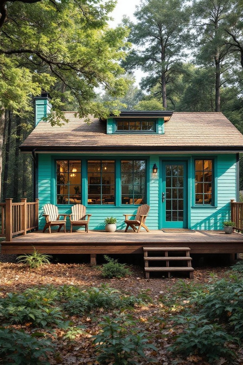 change house color to teal
