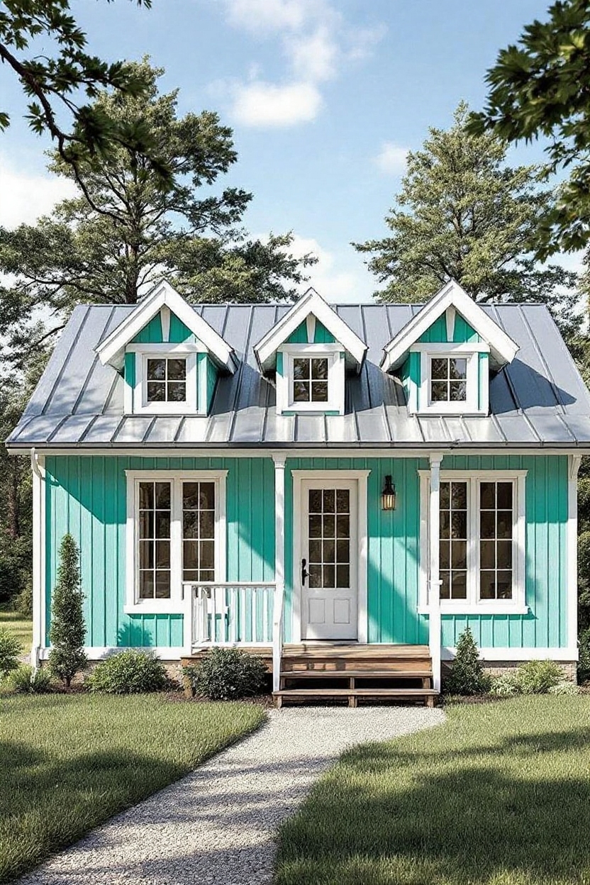 change house color to teal