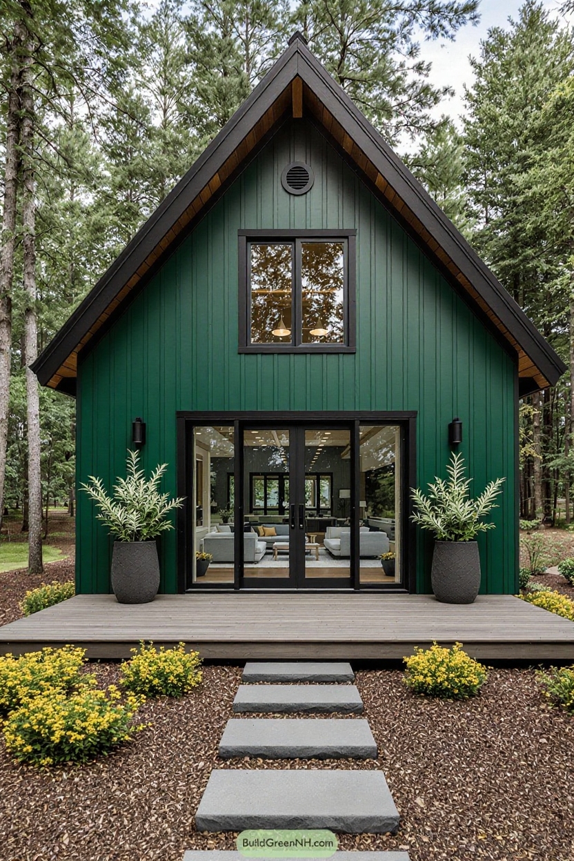 change house color to forest green