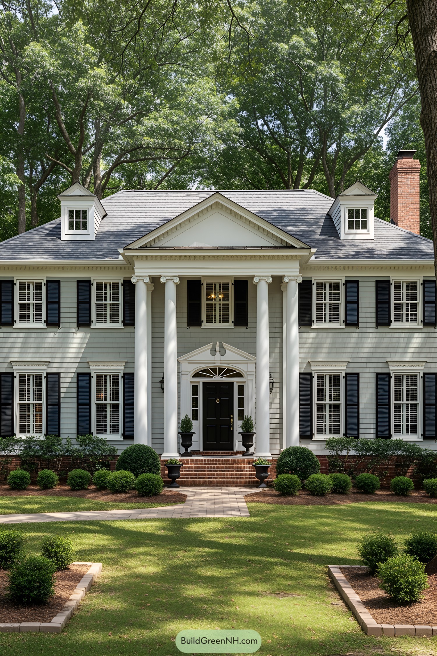 Colonial-style house with elegant columns
