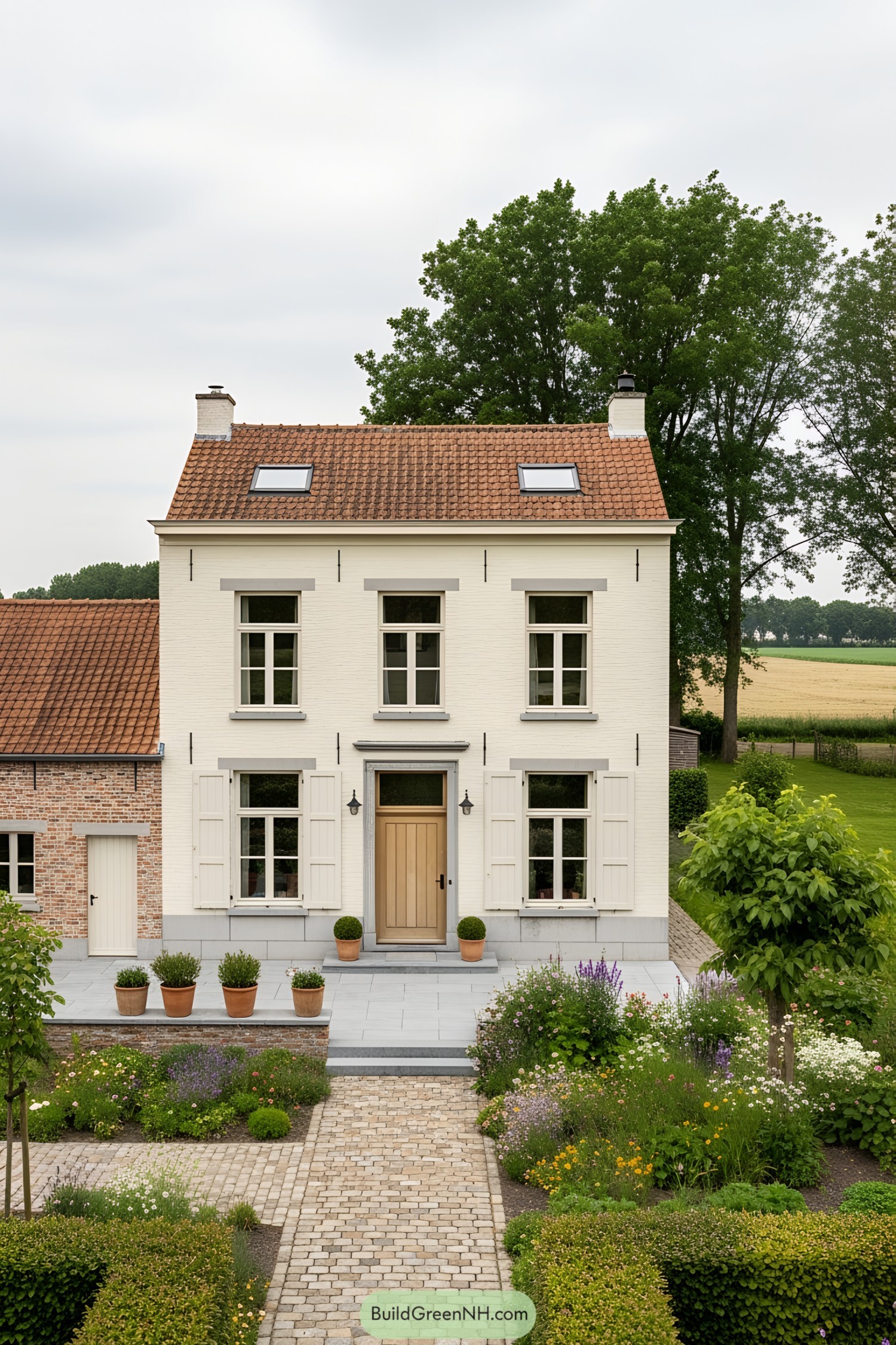 Quaint Belgian farmhouse with lush garden