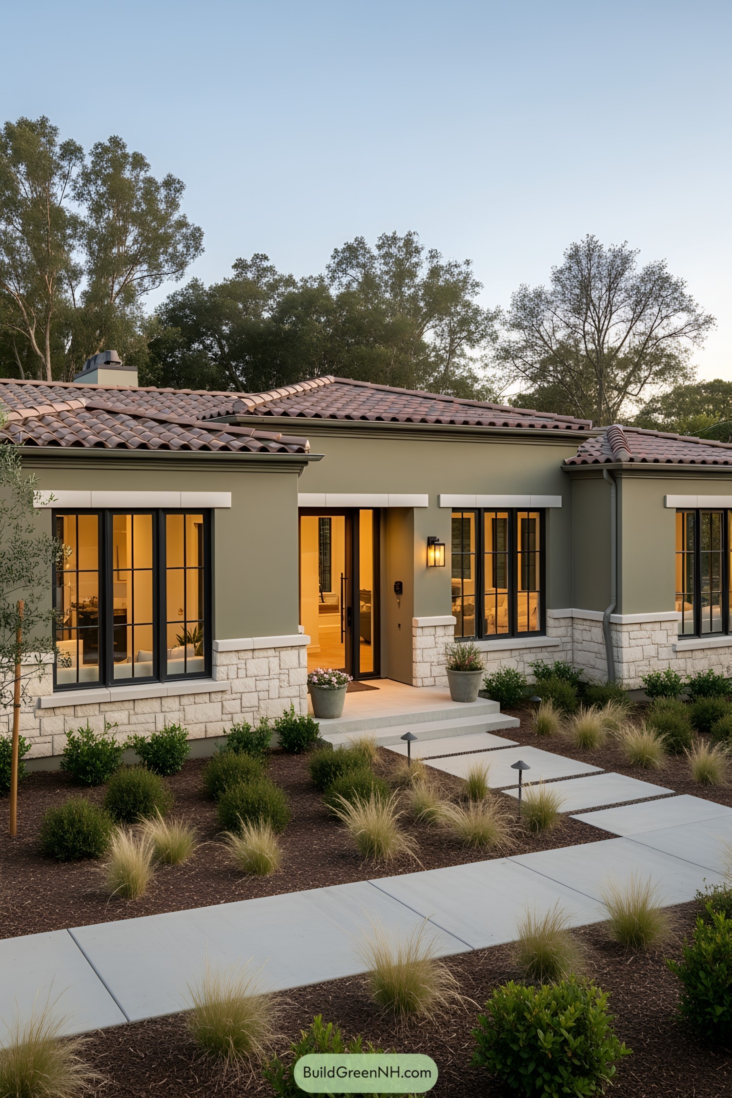 Californian ranch house with terracotta roof