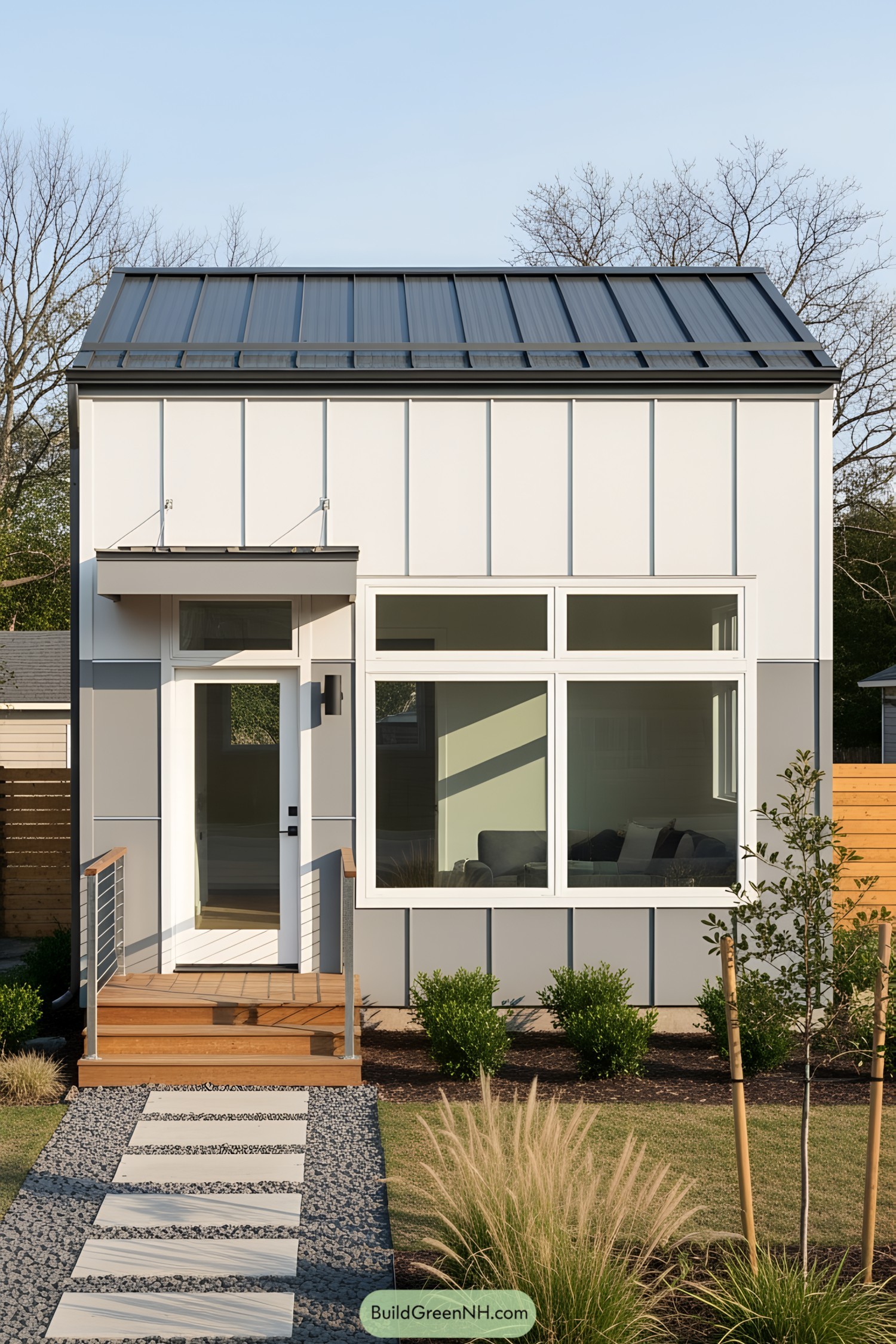 Compact modern tiny house with sleek design