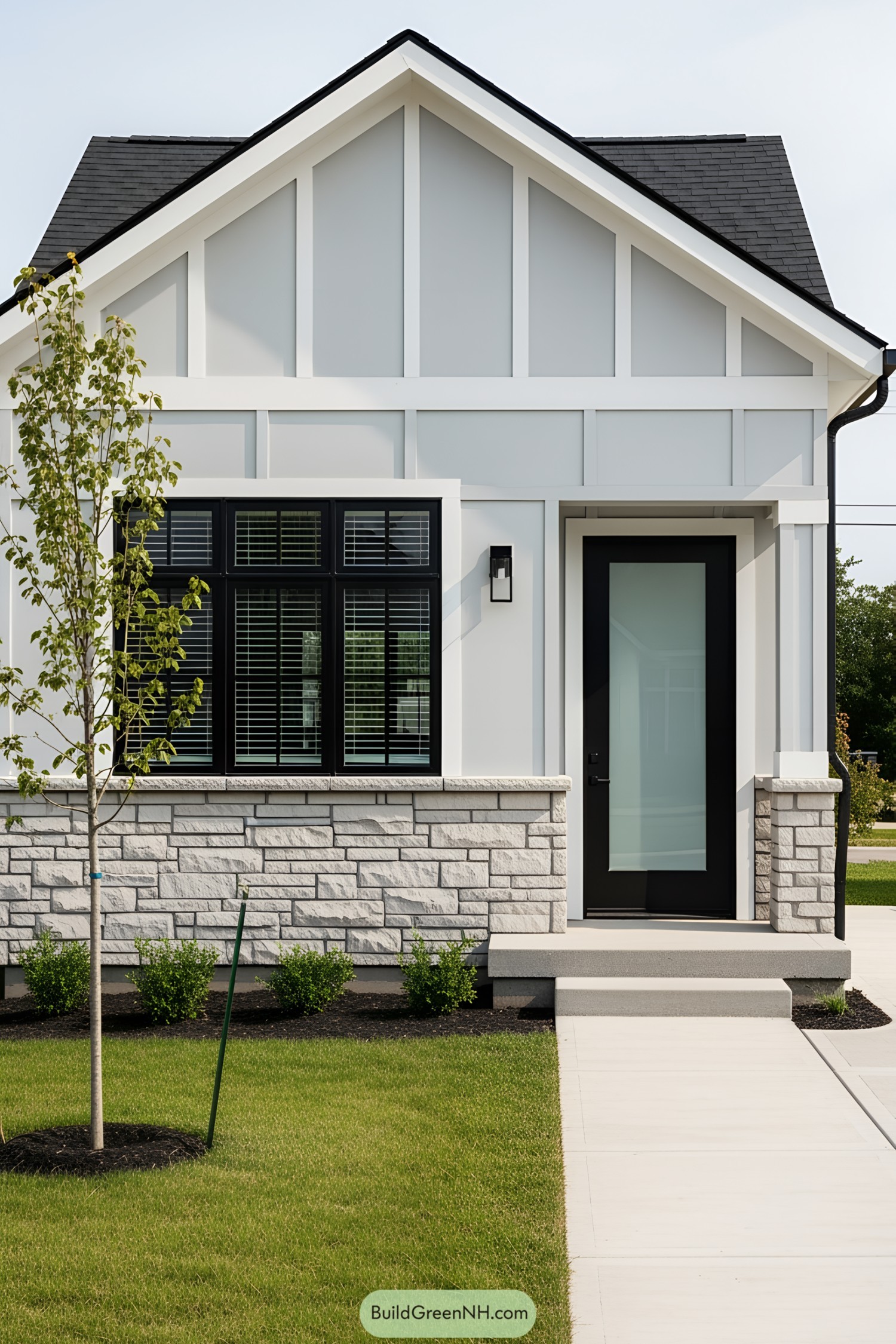 Contemporary small house with a stylish facade