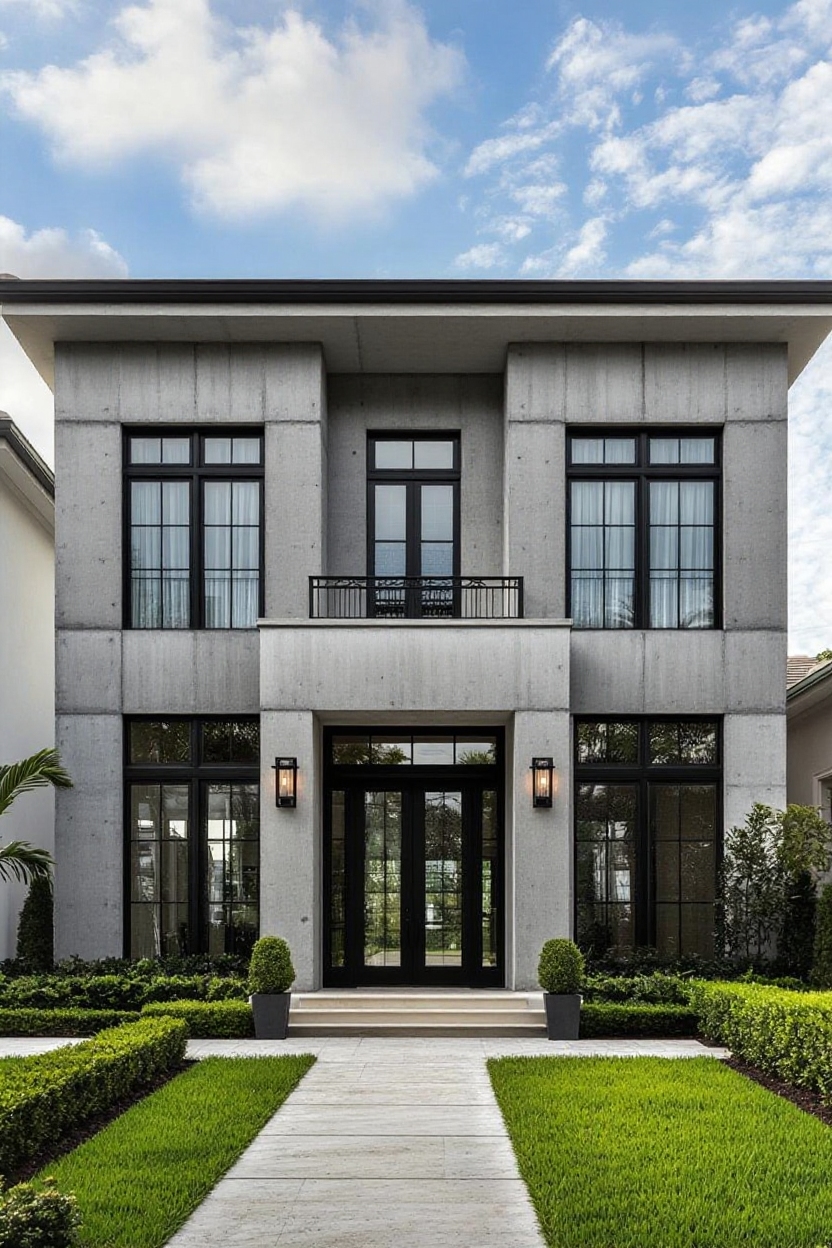 change house siding to modern concrete
