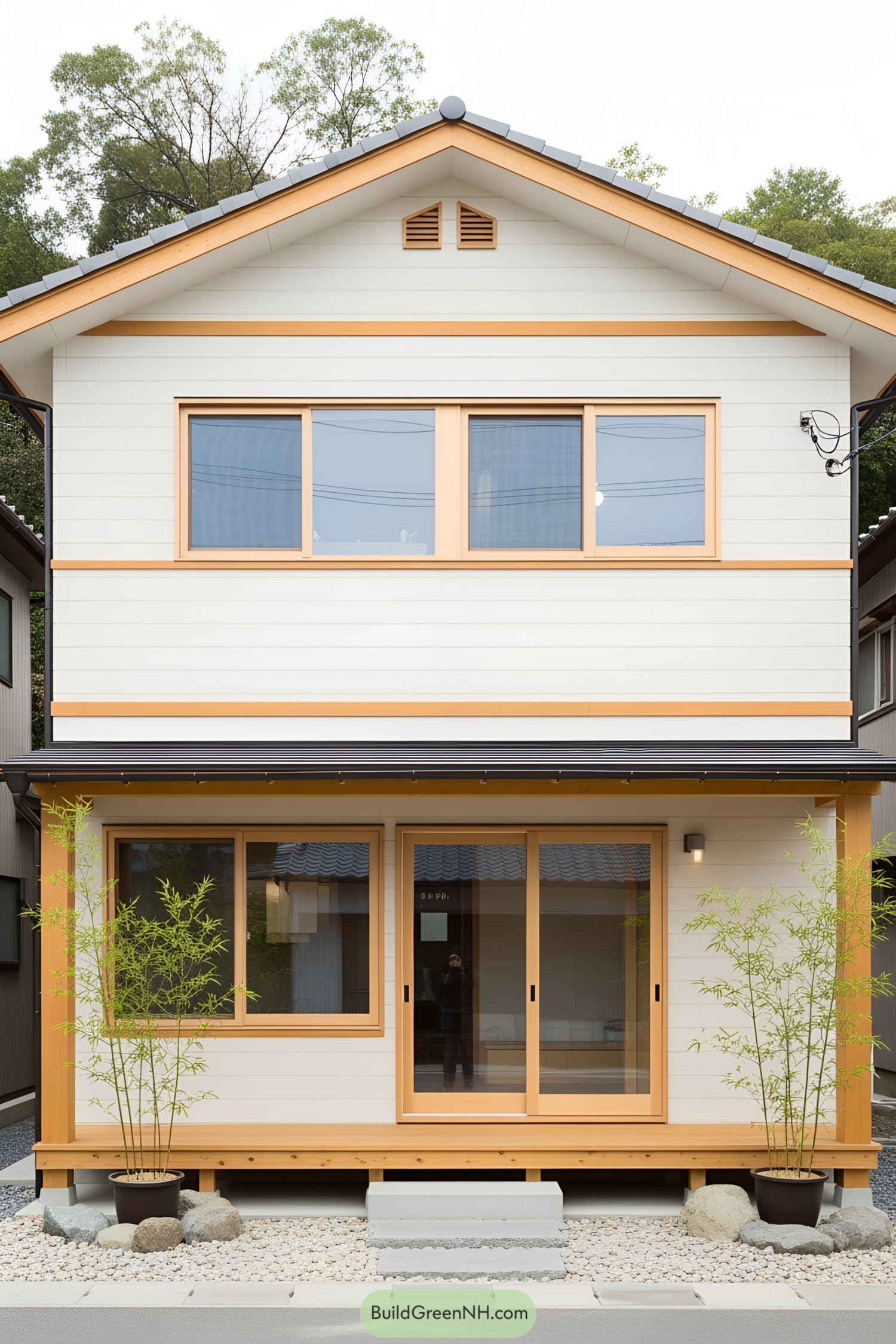 Two-story Japanese tiny house with minimalist design