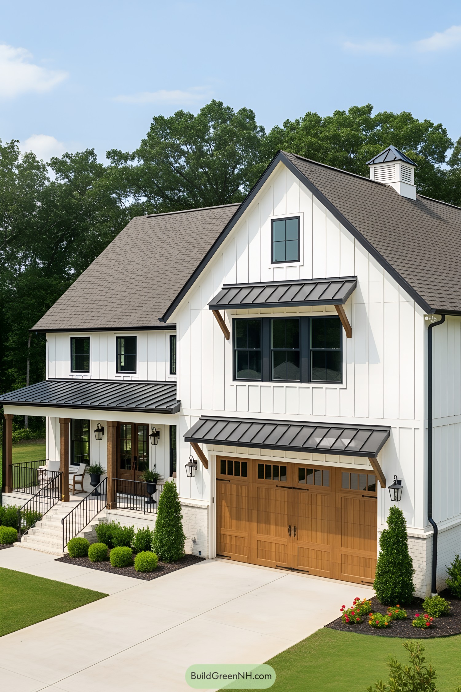 Charming modern barndominium with a sleek design