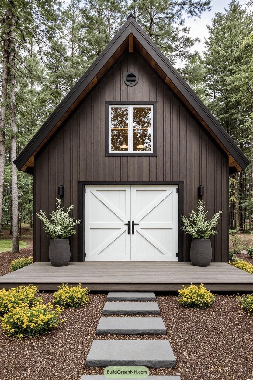 change front door to white barn door
