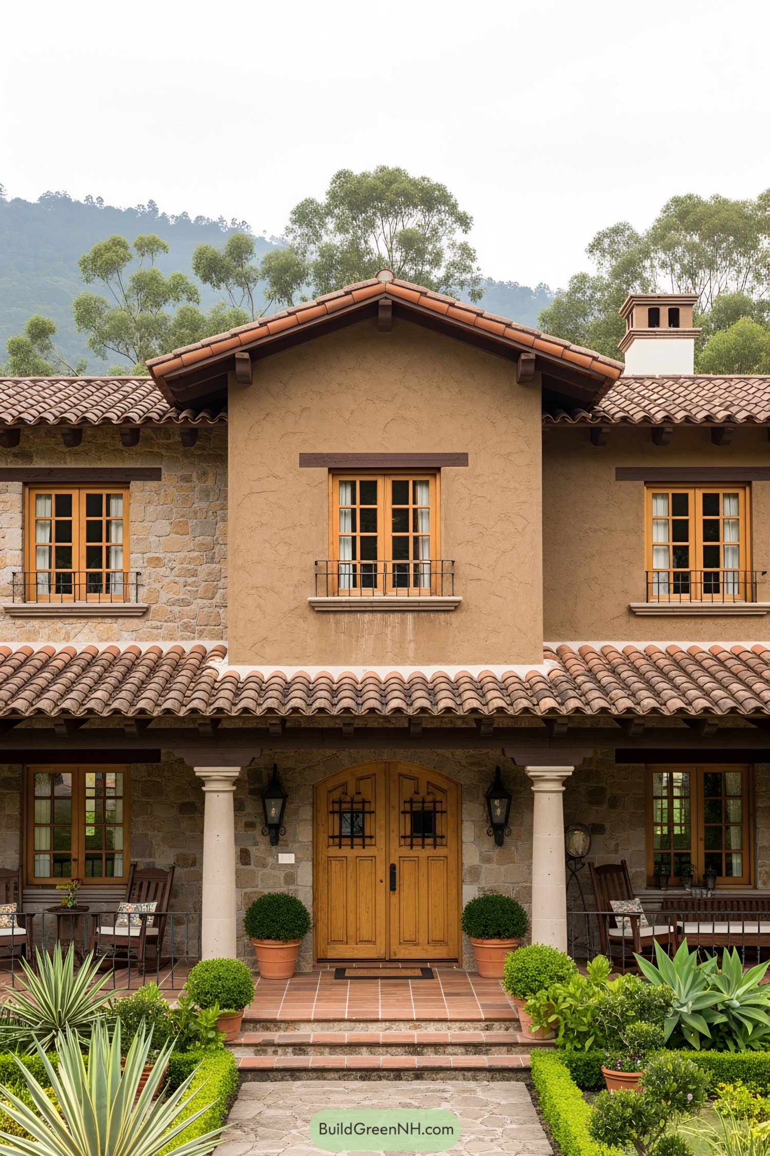 Cozy Mexican ranch house with terracotta roof