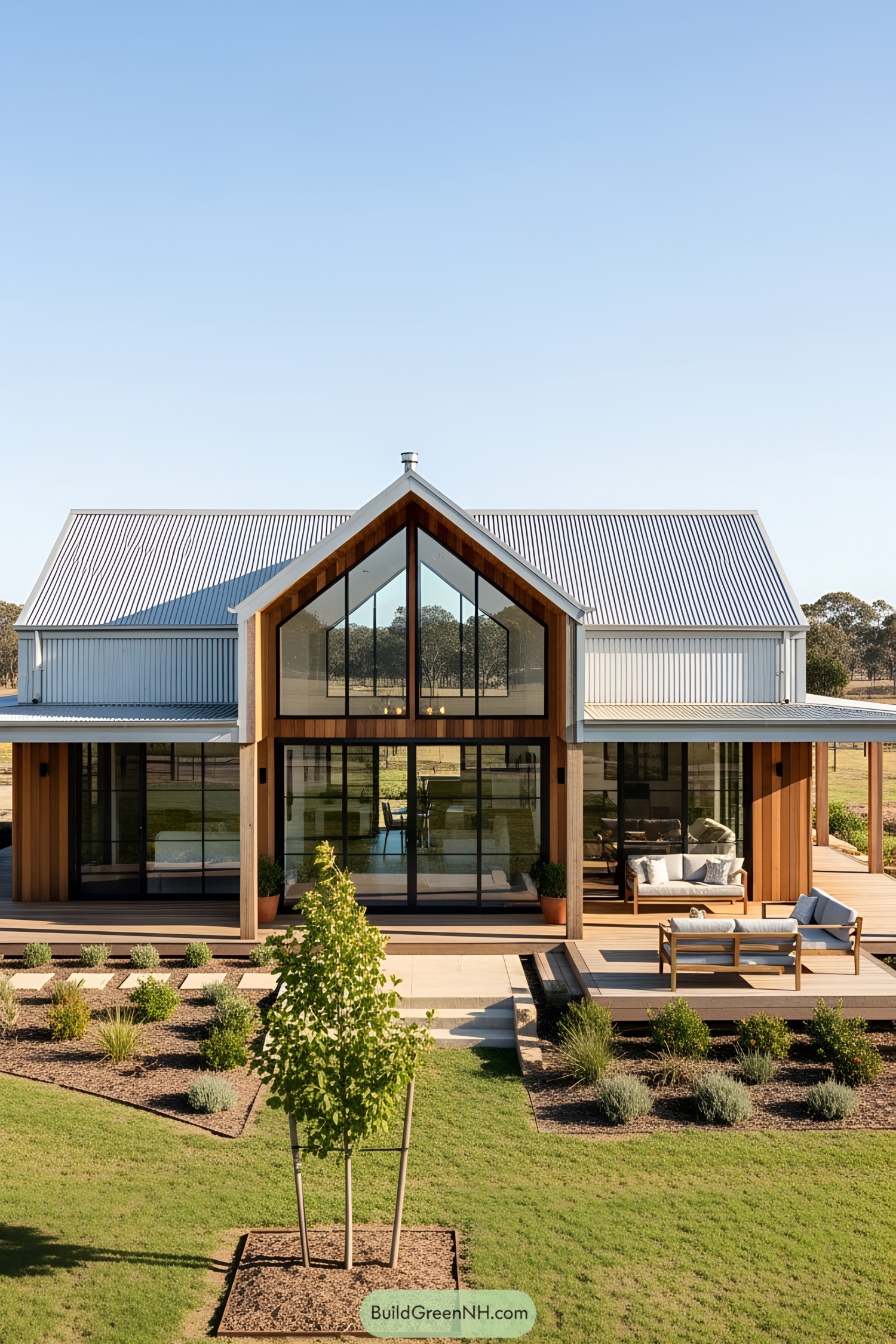 Modern Australian farmhouse with sleek design