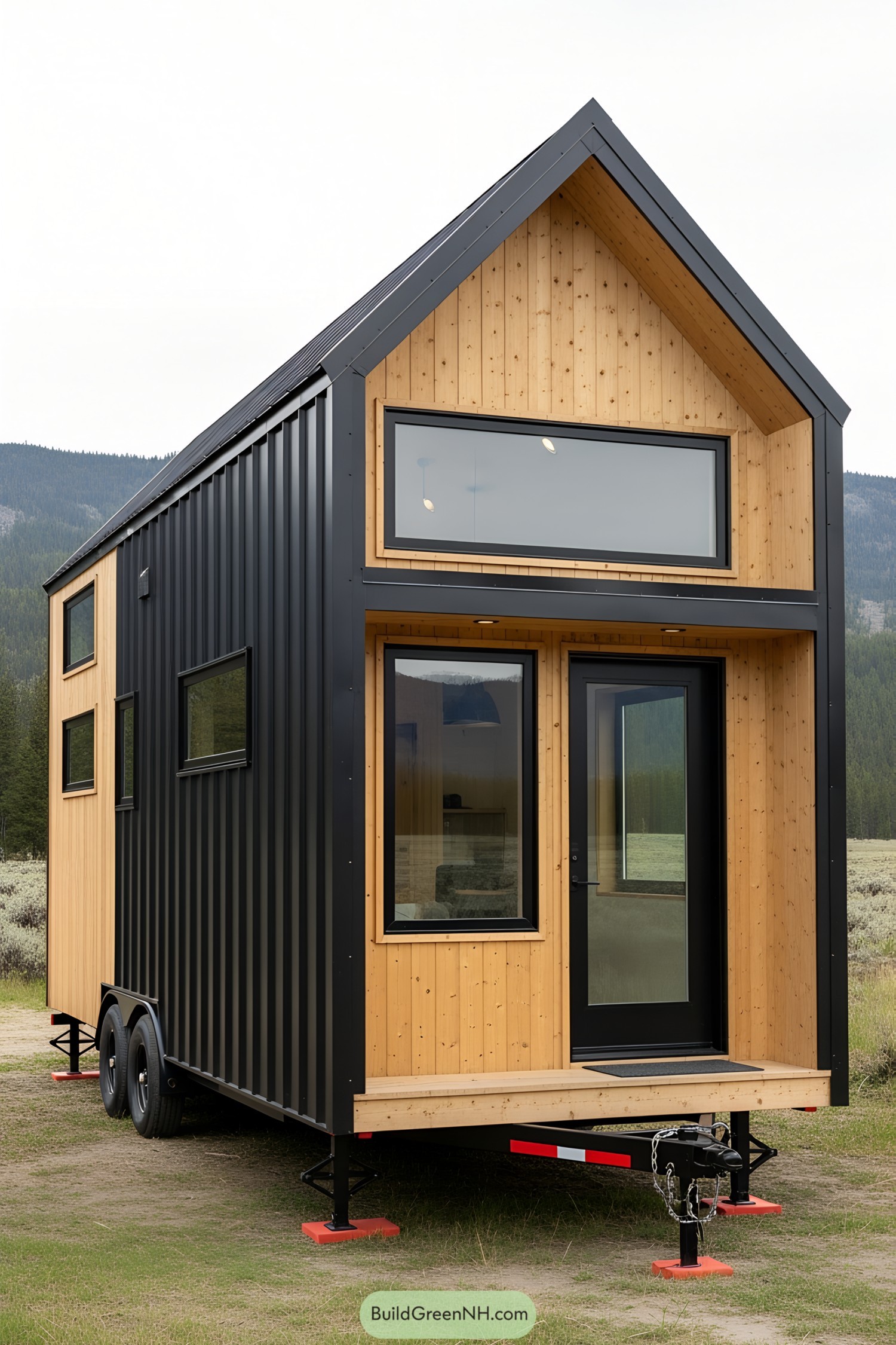 Tiny cabin on wheels with a modern design