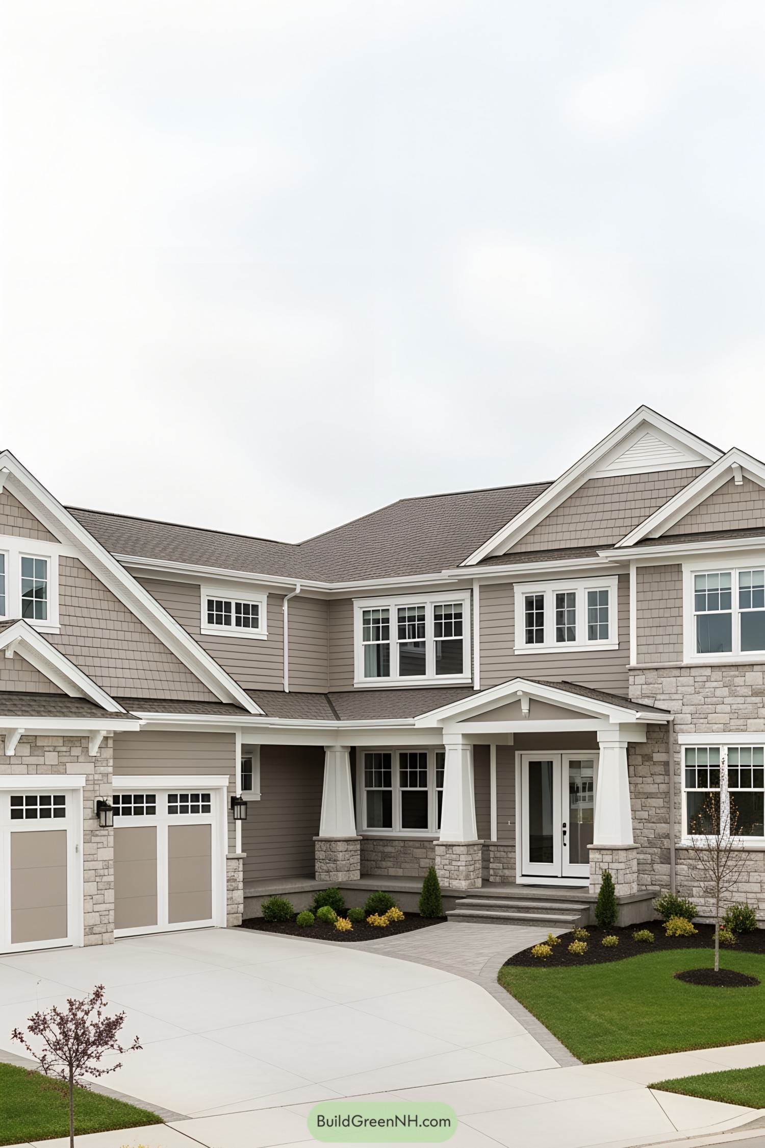 Large, inviting multigenerational home with a beige exterior