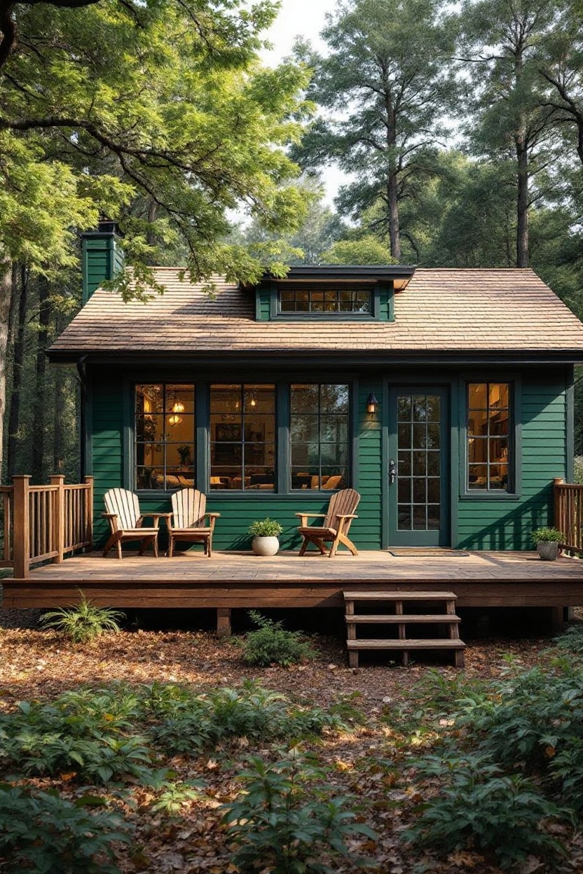 change house color to forest green