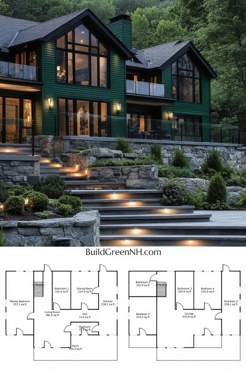 change house siding to forest green shiplap