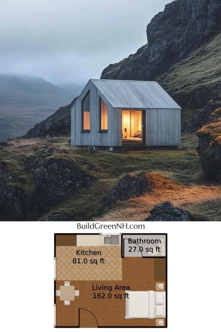 Luminous Hideaway on the Misty Ridge: Small Cabin Floor Plans