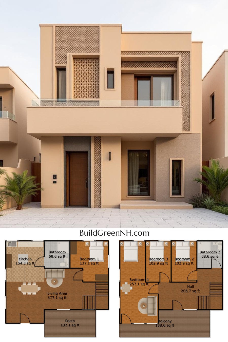 Desert Dwelling with Geometric Grace Floor Plan