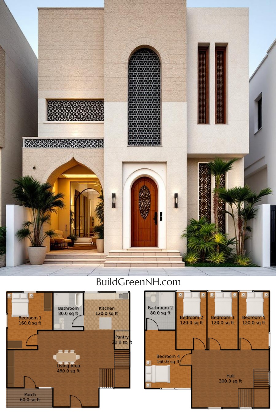 A Delightful Desert Dwelling with Architectural Flair Floor Plan