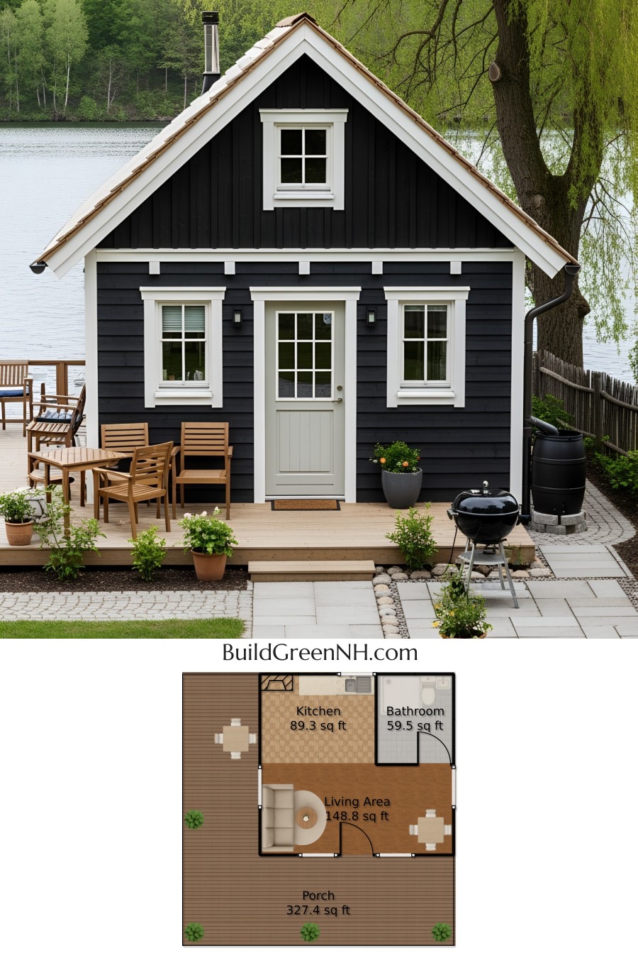 Charming Hideaway by the Lake Floor Plan