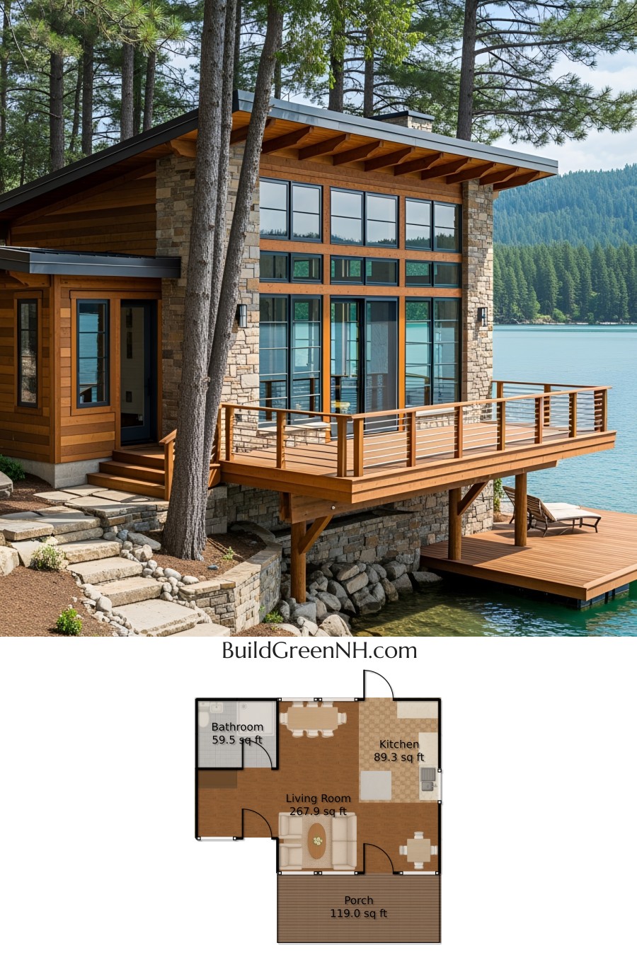 Lakeside Loft with a Modern Twist Floor Plan
