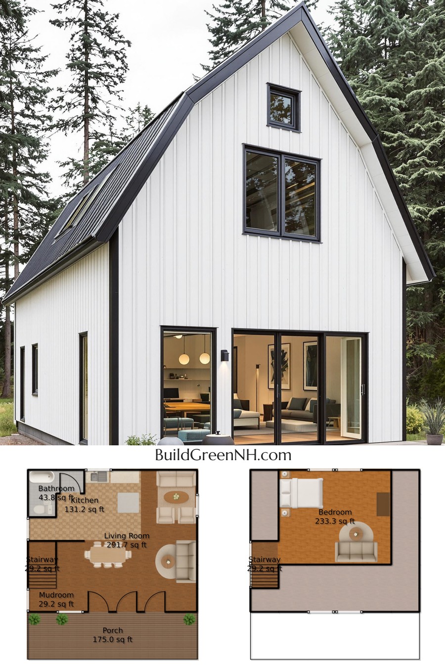 Rustic Oasis Amid Tall Pines: Barn House Plans