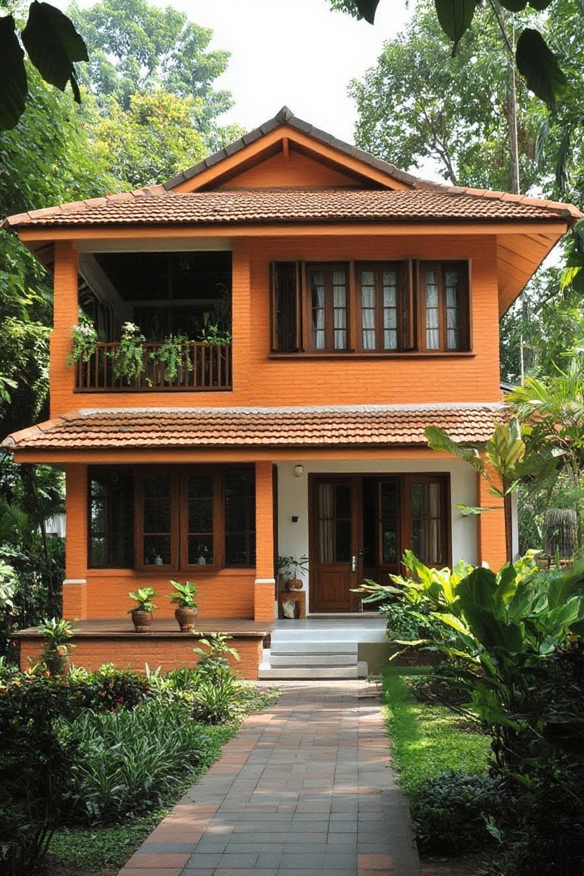 change house siding to orange brick
