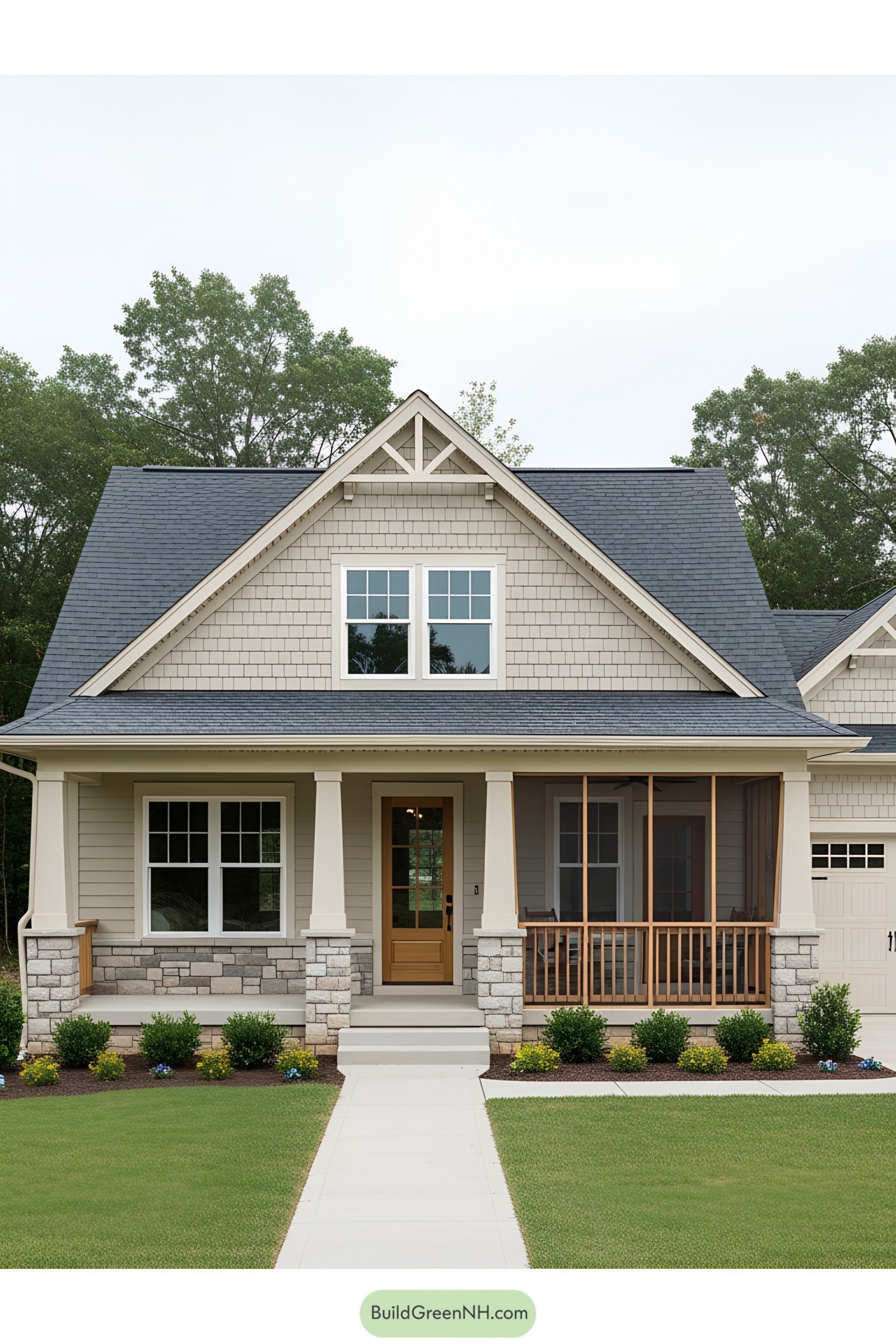 Single-story cottage house with a welcoming porch