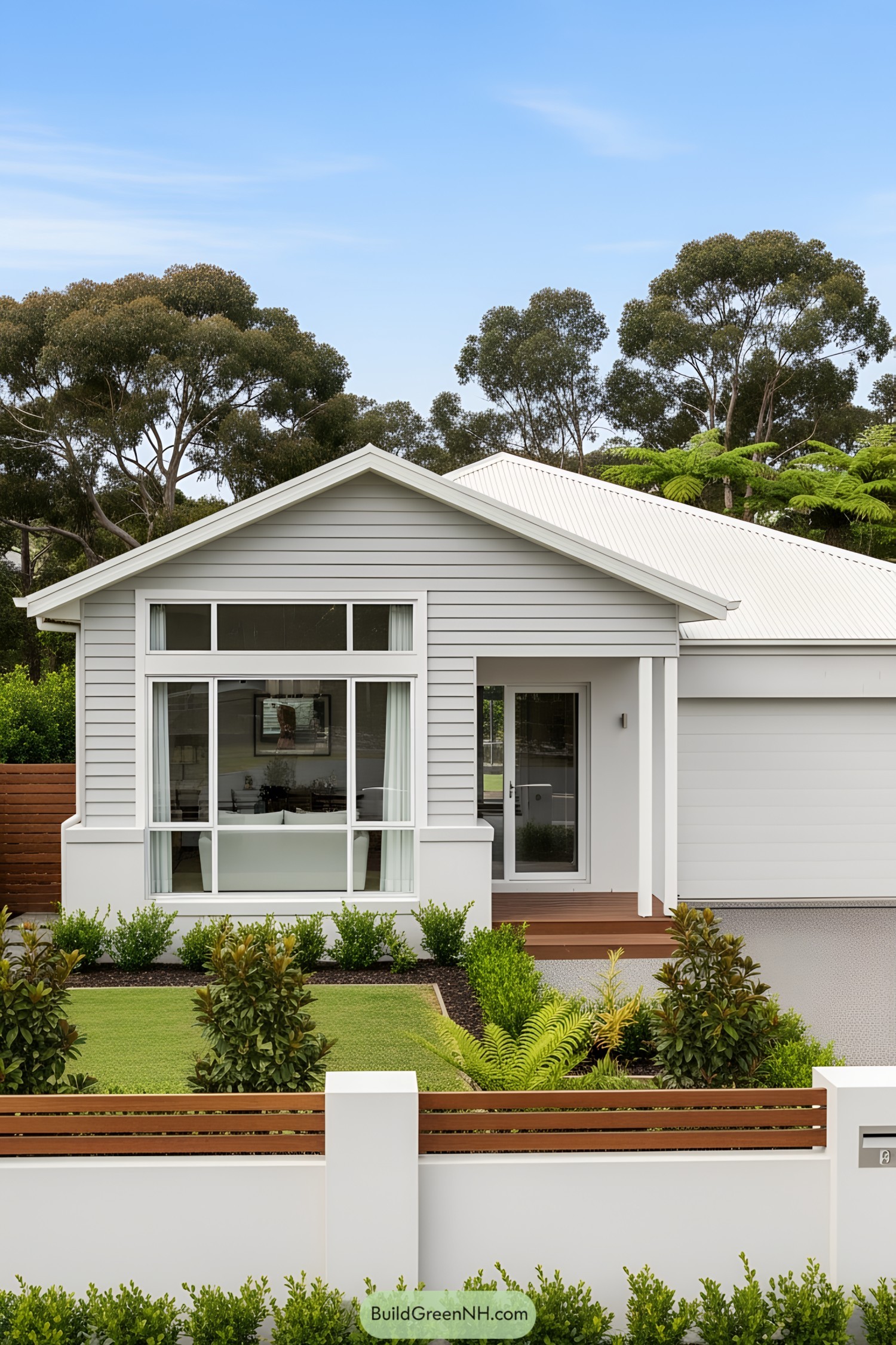 Single-floor cottage with a bright, inviting facade
