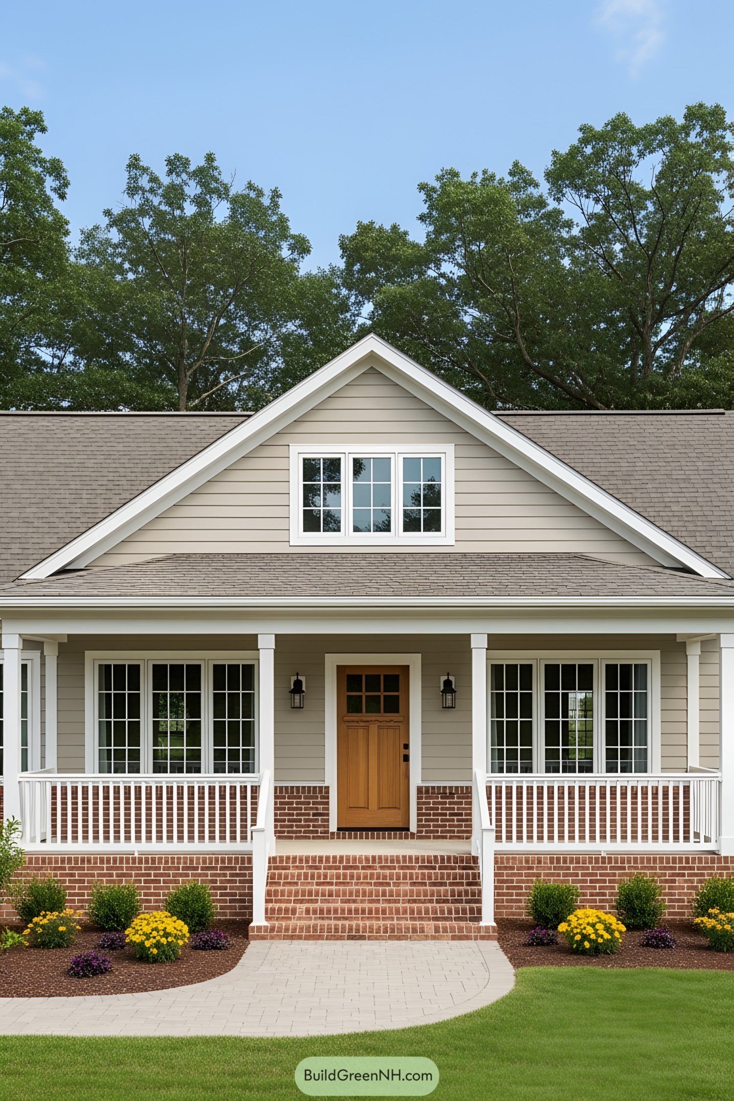 Single-floor cottage with inviting porch